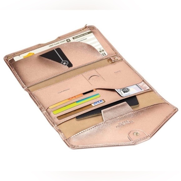 Rose Gold Women's Travel Wallet by Zoppen - Picture 2 of 6